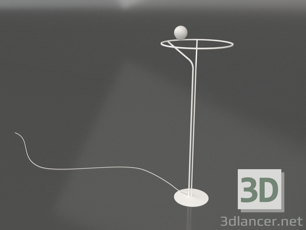 3d model Lámpara de pie (blanco) - vista previa