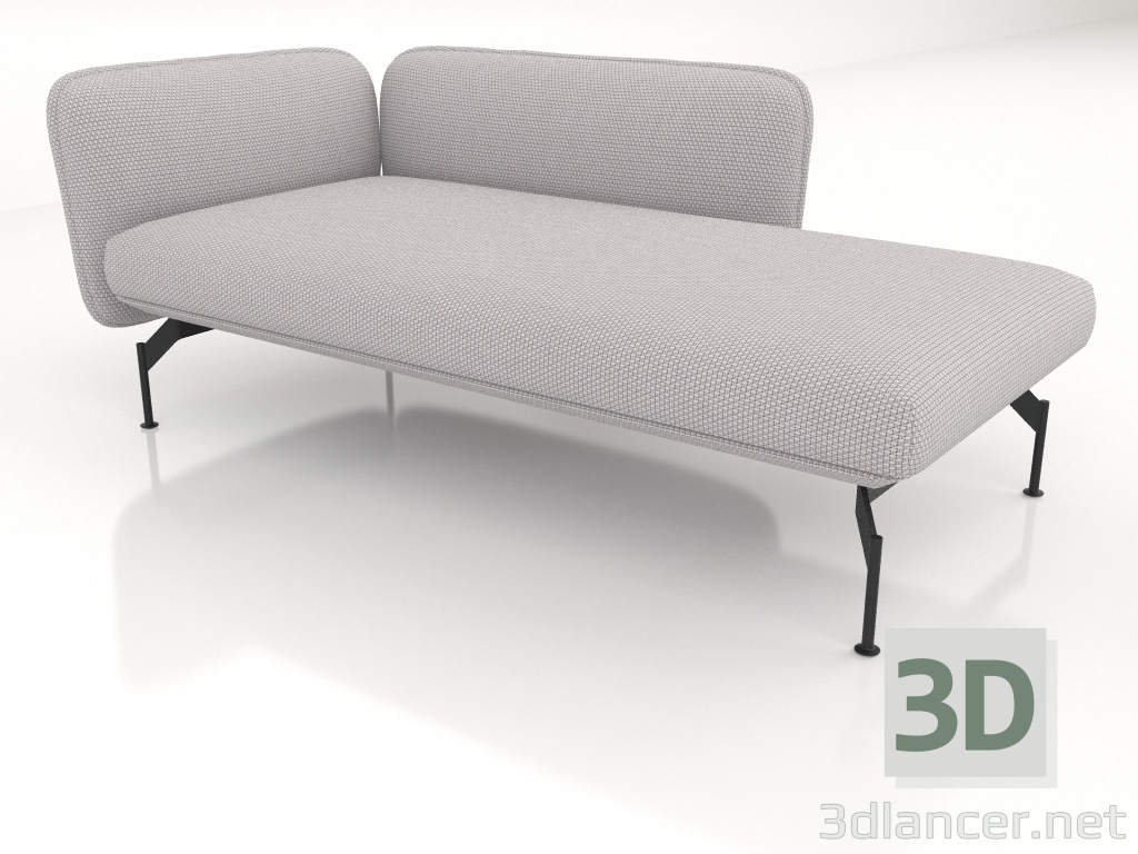 3d model Chaise longue con reposabrazos 110 a la derecha - vista previa