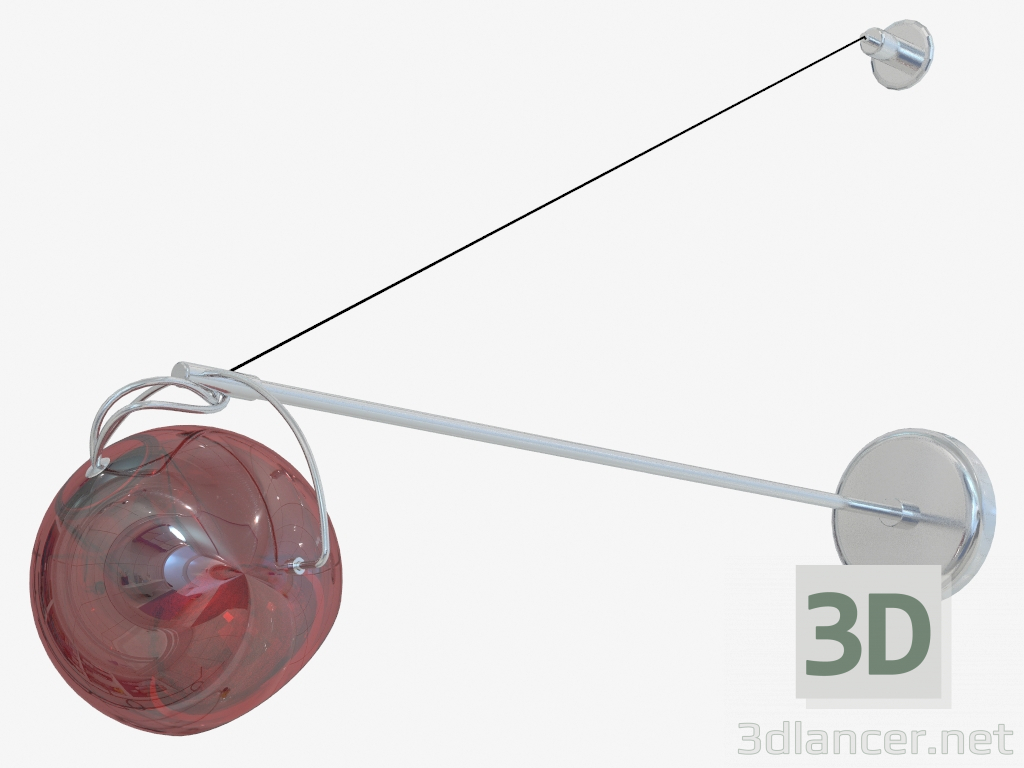 3D Modell Wandleuchte D57 D03 03 - Vorschau