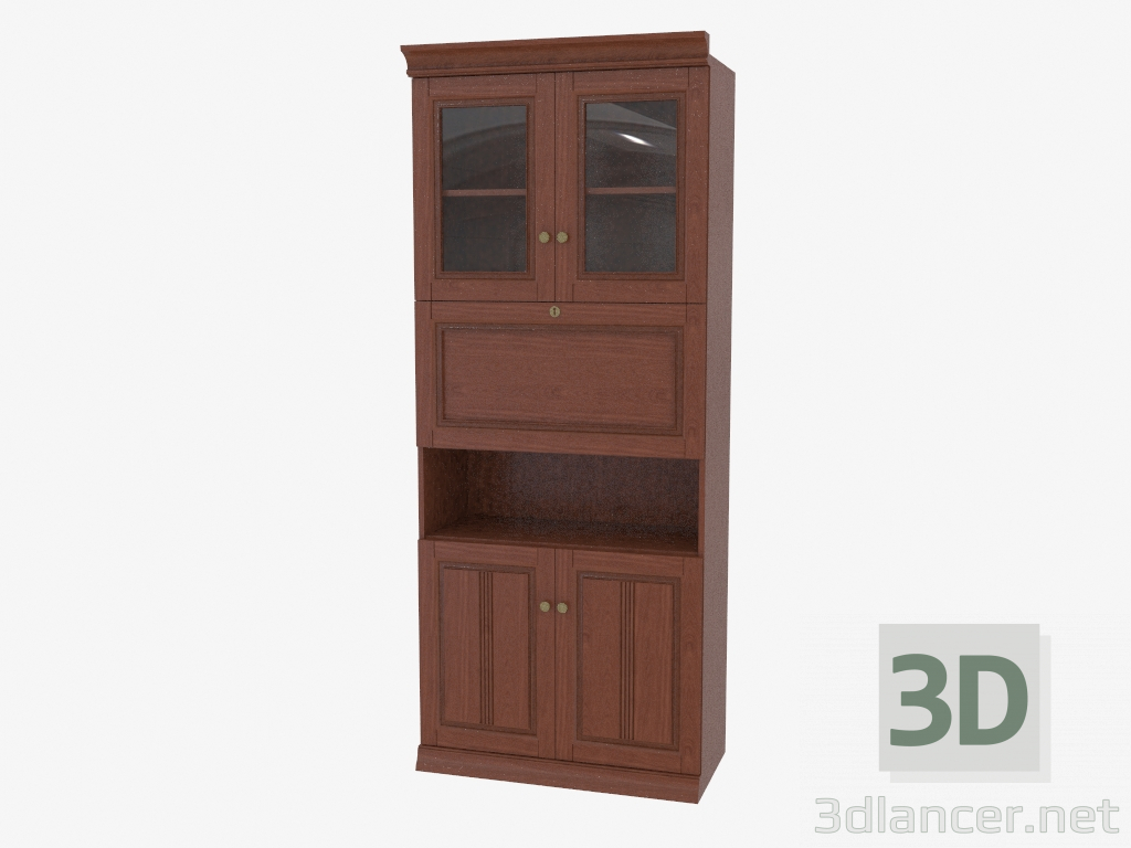 3d model Librería con una barra (3841-12) - vista previa