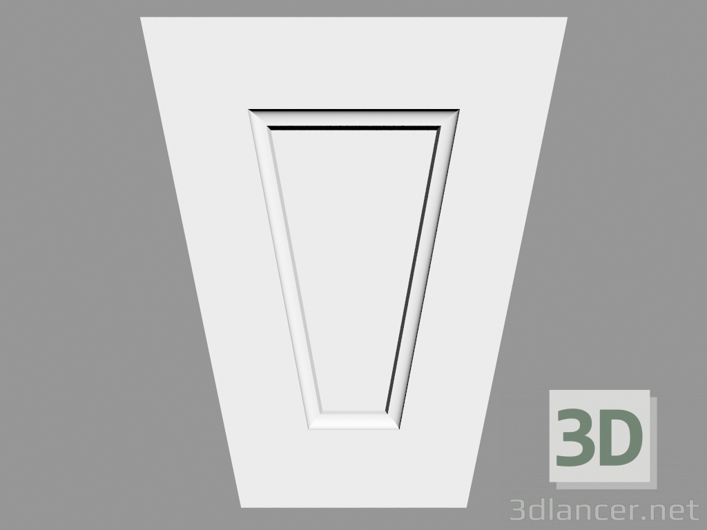 3d model Fronton D402 (15 x 12.1 x 5.8 cm) - vista previa