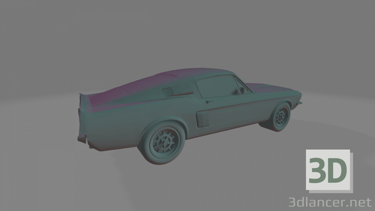 3d Ford Shelby GT500 (1967) - Printable toy model buy - render