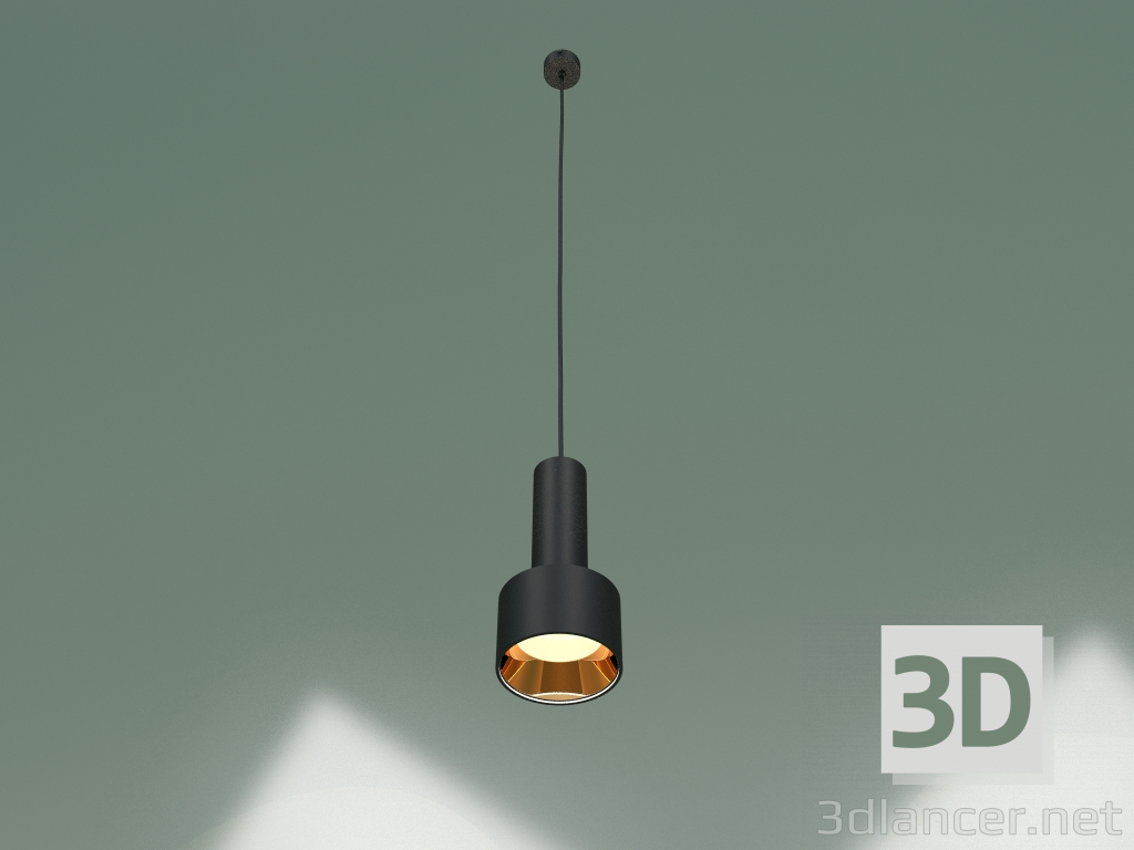 3D Modell Pendelleuchte 50134-1 LED (schwarz-gold) - Vorschau