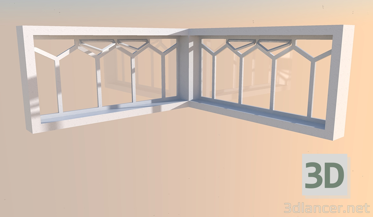 3D Modell Eckfenster - Vorschau