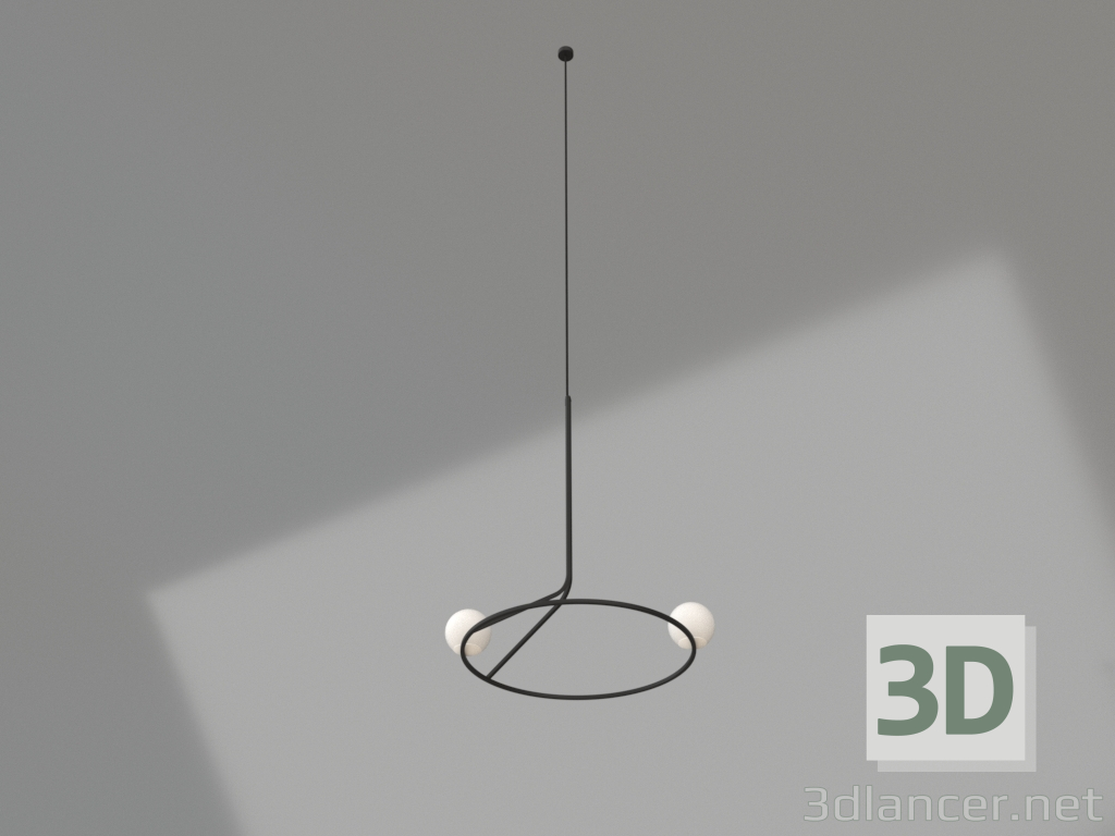 Modelo 3d Candeeiro suspenso (preto) - preview