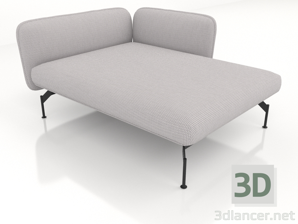 3D Modell Chaiselongue 125 mit Armlehne 85 rechts - Vorschau