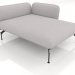 modello 3D Chaise longue 125 con bracciolo 85 a destra - anteprima