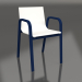 3d model Silla de comedor modelo 3 (Azul noche) - vista previa