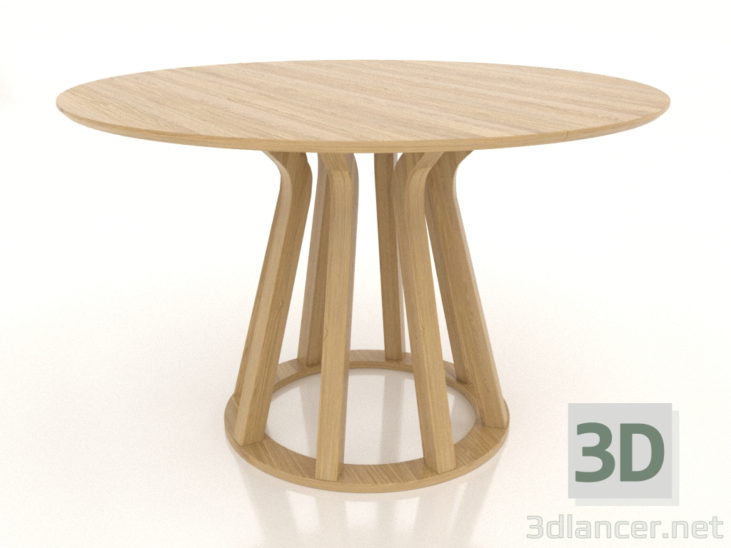 modèle 3D Table à manger Ø 1200 mm (chêne naturel) - preview