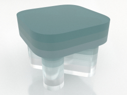 Tavolino GLASS CANDY (blu-bianco)