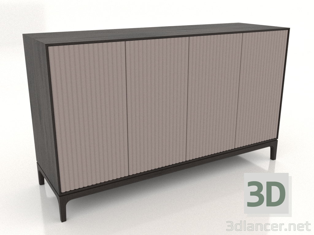modello 3D Mobile TV FARGO con frontali fresati 1600x500x950 mm (platino, rovere wengé, opzione 4) - anteprima