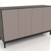modello 3D Mobile TV FARGO con frontali fresati 1600x500x950 mm (platino, rovere wengé, opzione 4) - anteprima