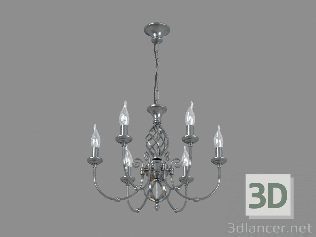 Modelo 3d Chandelier A8392LM-6BK - preview