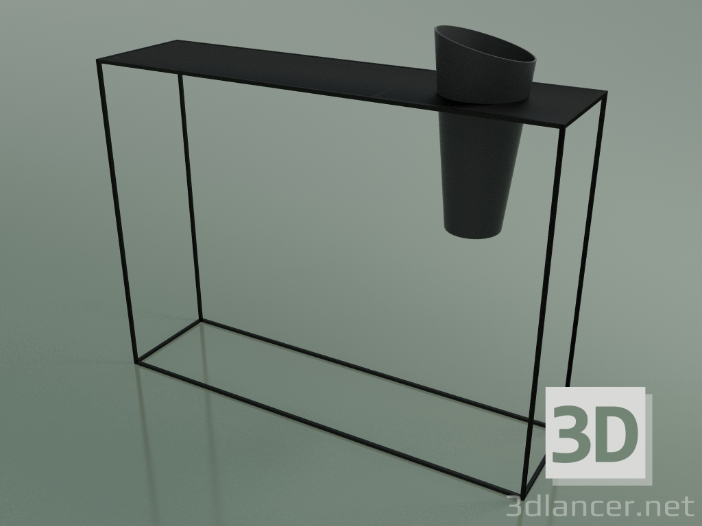 Modelo 3d Console tulipa com vaso (H 90 cm, 120X30 cm) - preview