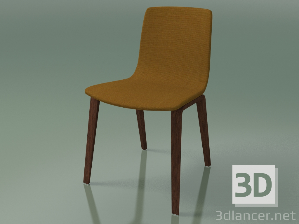 3d model Silla 3955 (4 patas de madera, tapizada, nogal) - vista previa