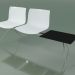 3d model Bench 2036 (double, with a table, polypropylene PO00401) - preview