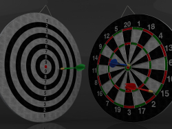 3D-Modell Doppelseitige Dartscheibe