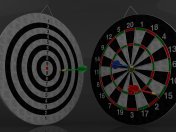 3D-Modell Doppelseitige Dartscheibe