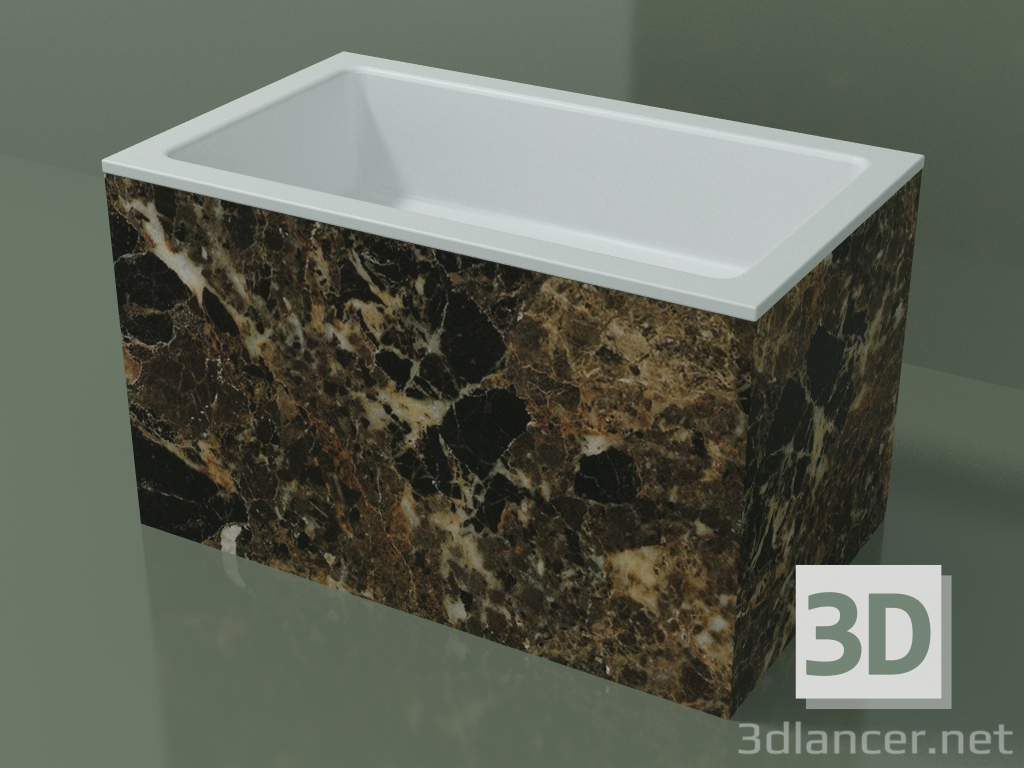 modello 3D Lavabo da appoggio (01R132101, Emperador M06, L 60, P 36, H 36 cm) - anteprima