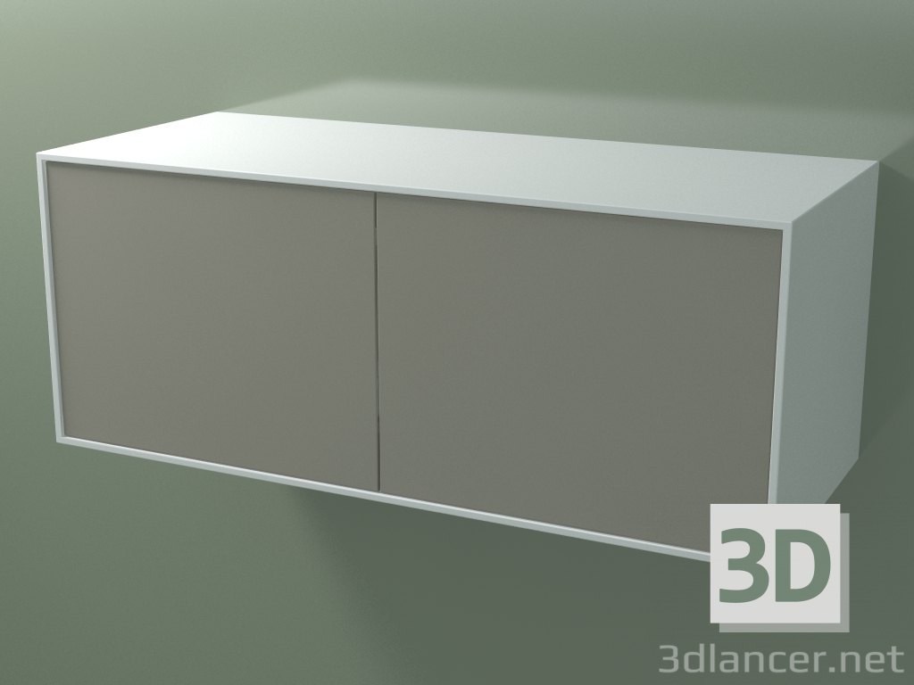 Modelo 3d Caixa dupla (8AUEBB03, Glacier White C01, HPL P04, L 120, P 50, H 48 cm) - preview