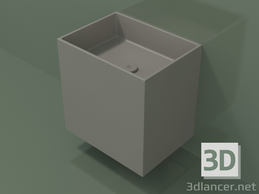 modello 3D Lavabo sospeso (02UN23101, Clay C37, L 48, P 36, H 48 cm) - anteprima