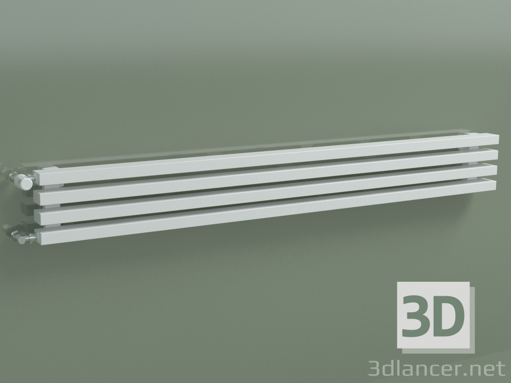 Modelo 3d Radiador horizontal RETTA (4 seções 1500 mm 60x30, branco brilhante) - preview