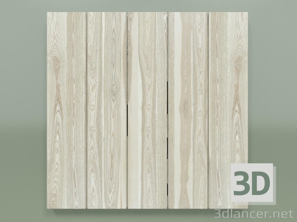 3d model Panel con listón 80X20 mm (ligero) - vista previa