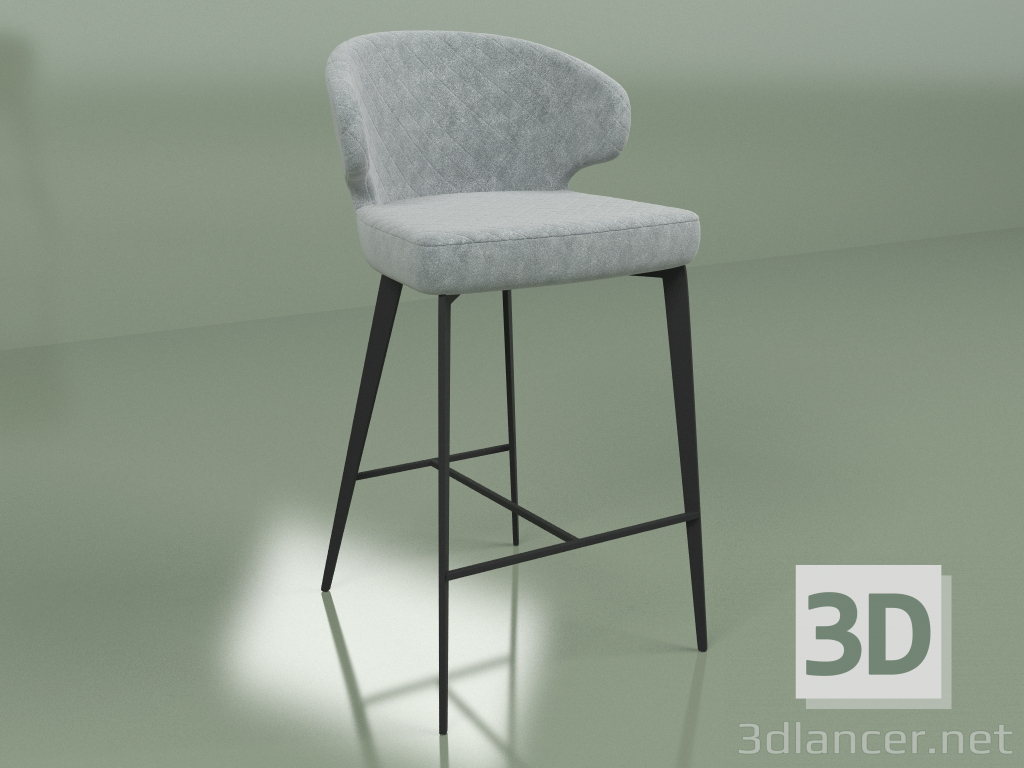 3D modeli Bar taburesi Keen (gölge grisi) - önizleme