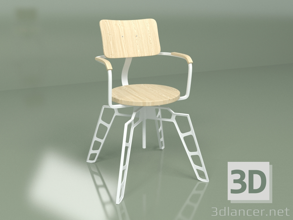 modello 3D Sedia Bos (bianco) - anteprima