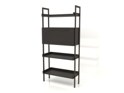 Rack ST 03 (with cabinet) (900x400x1900, wood brown dark)