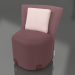 3d model Silla de comedor (rojo vino) - vista previa