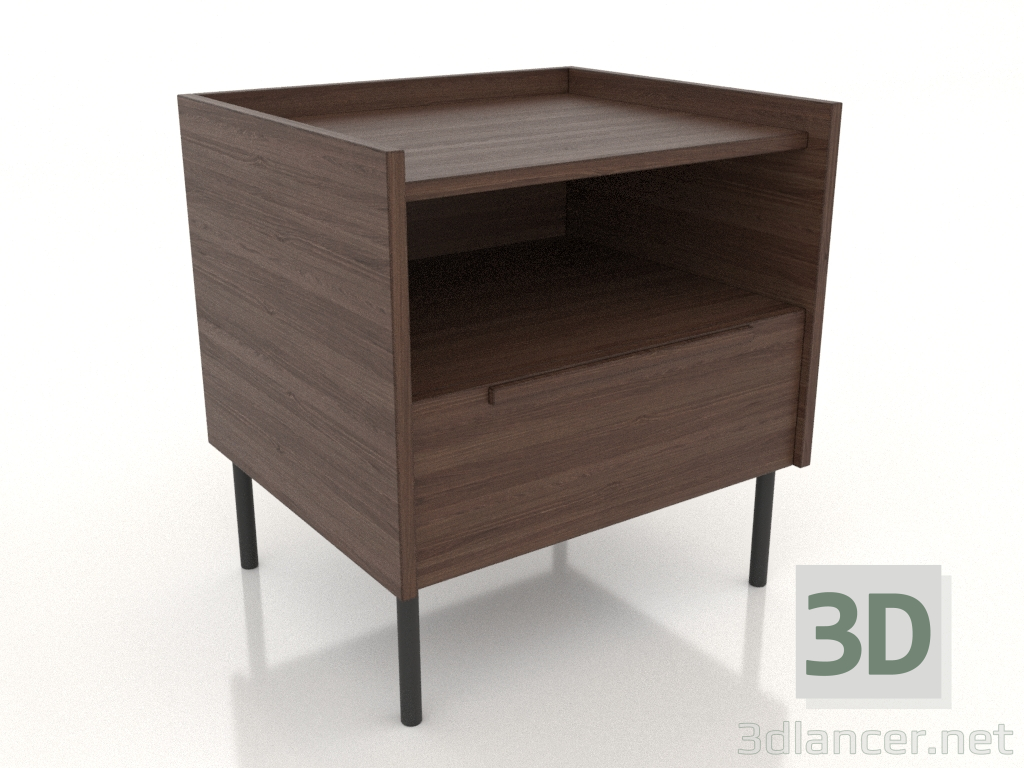 modello 3D Comodino STAND 1.500 mm (noce scuro) - anteprima