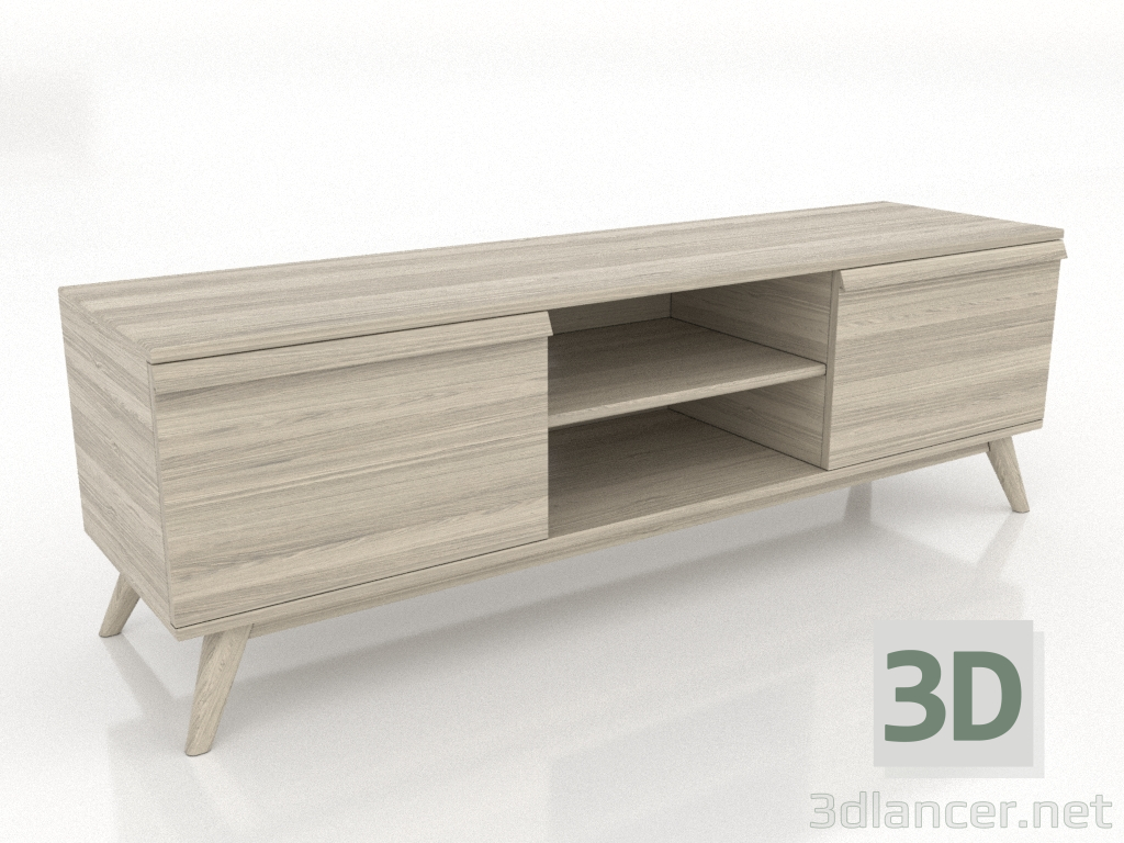 modèle 3D Meuble OUVERT 1500 mm (chêne éclairci) - preview modèle 3D Meuble OUVERT 1500 mm (chêne éclairci) - preview