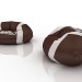 3d Rugby ball chair bag for playroom model buy - render