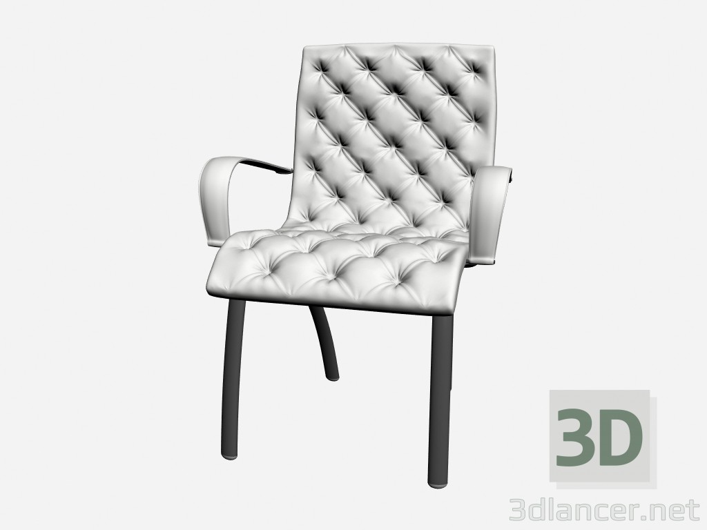 3d model Silla con brazos HERMAN CAPITONNE 1 - vista previa