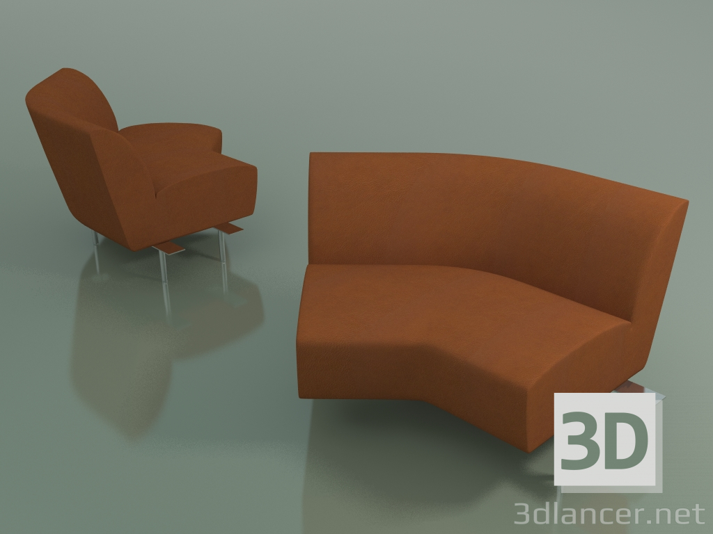 3d model Corner central module 2809 (135 °, LU1) - preview