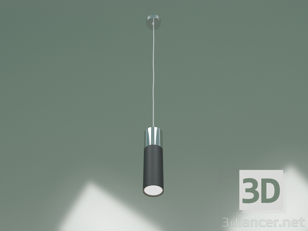 modello 3D Lampada a sospensione 50135-1 LED (cromo-nero) - anteprima