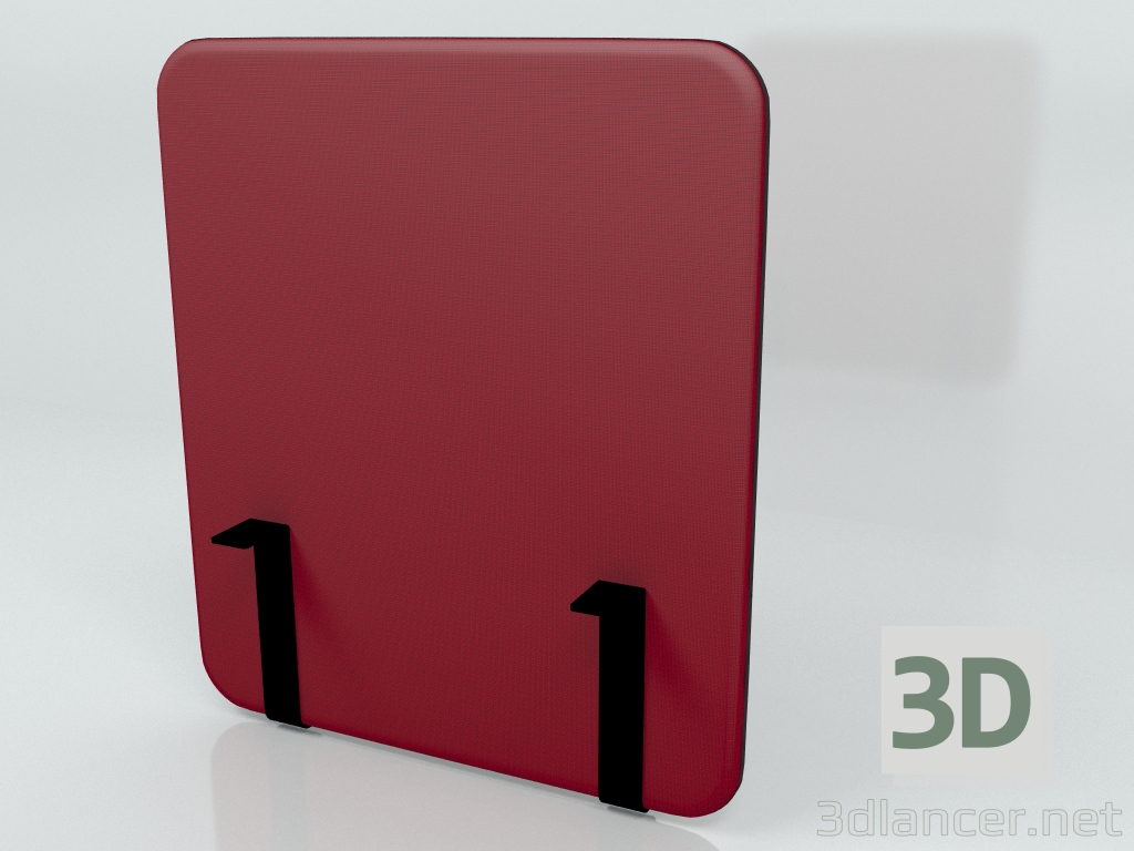 modello 3D Schermo acustico Scrivania Single Side Sonic ZUS70 (700x800) - anteprima