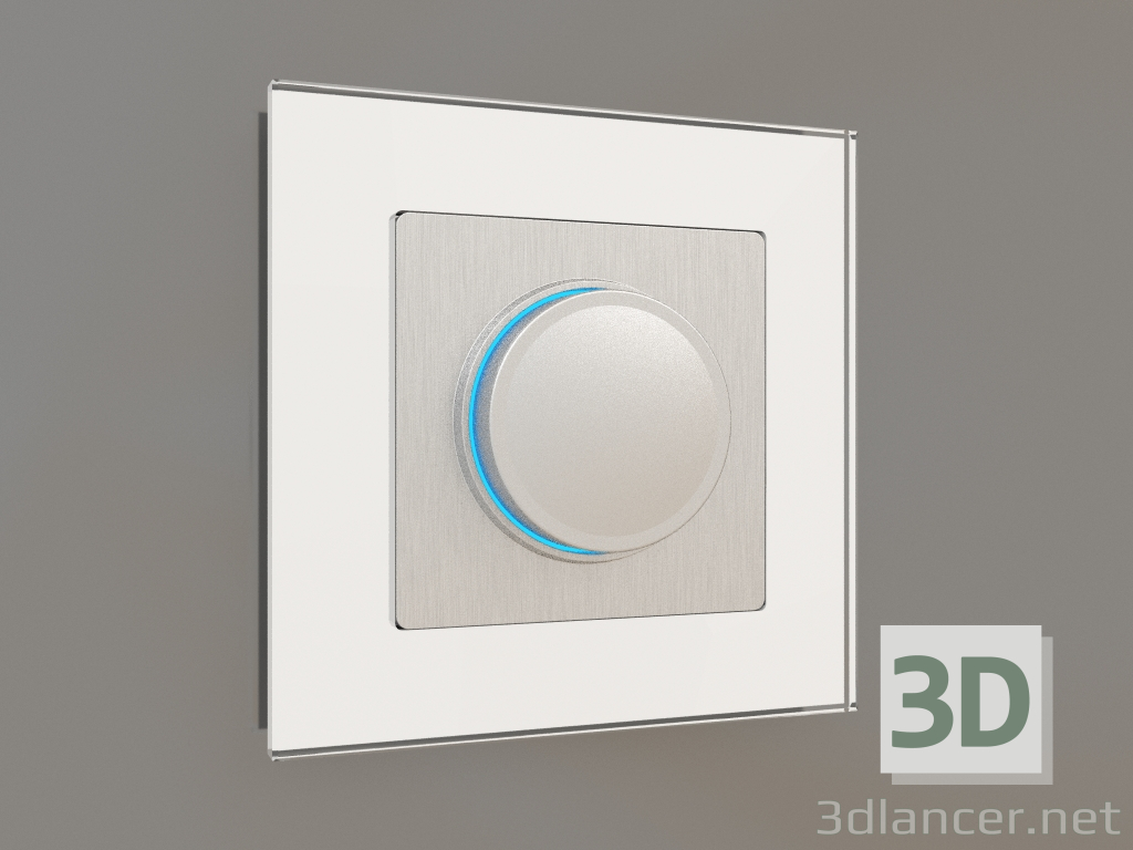 3d model Illuminated dimmer (silver grooved) - preview