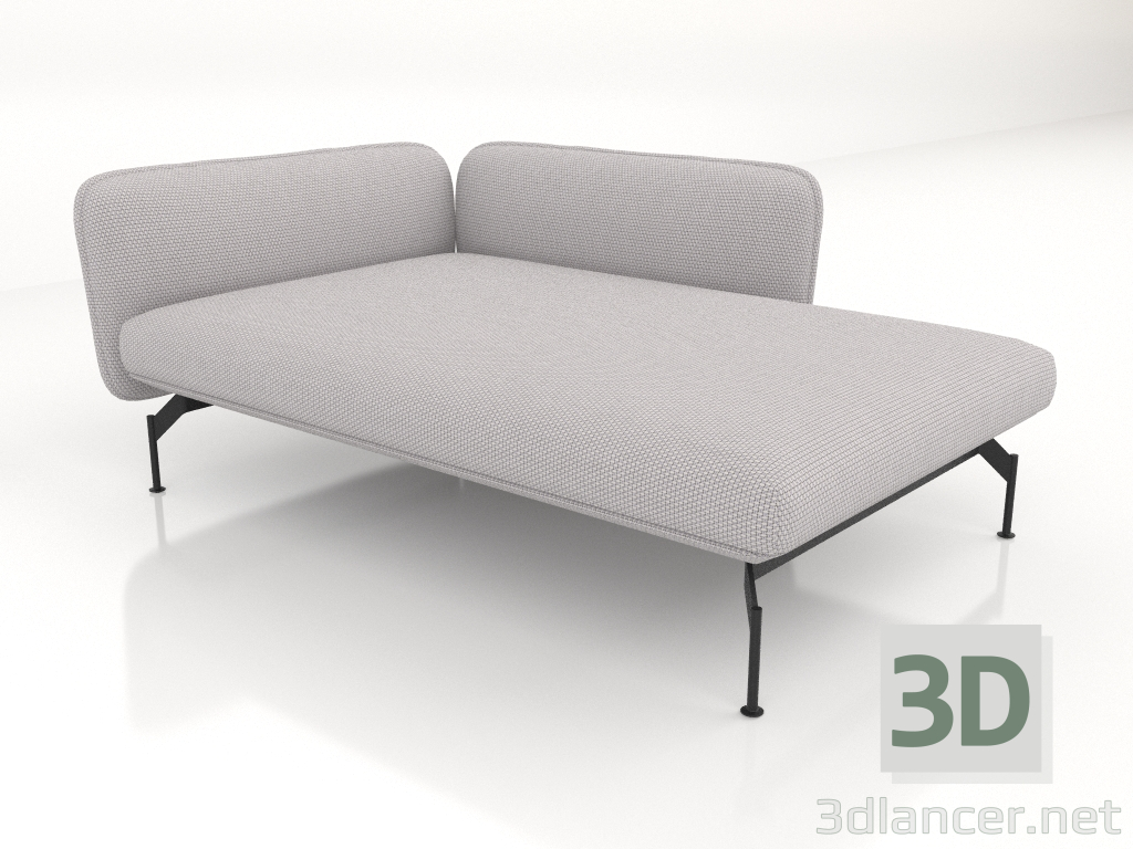 Modelo 3d Chaise longue 125 com apoio de braço 85 à direita (001) - preview