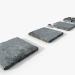 3d Cement+Moss tiles model buy - render