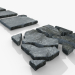 3d Cement+Moss tiles model buy - render