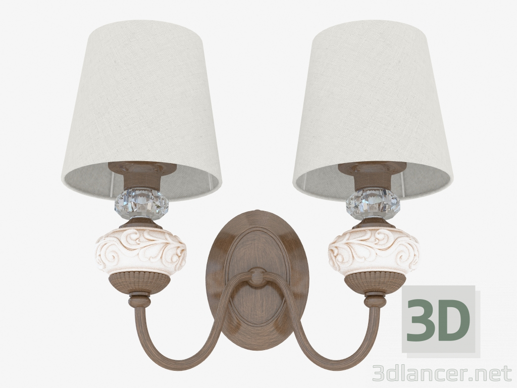 modello 3D Sconce con sfumature (W110175 2) - anteprima