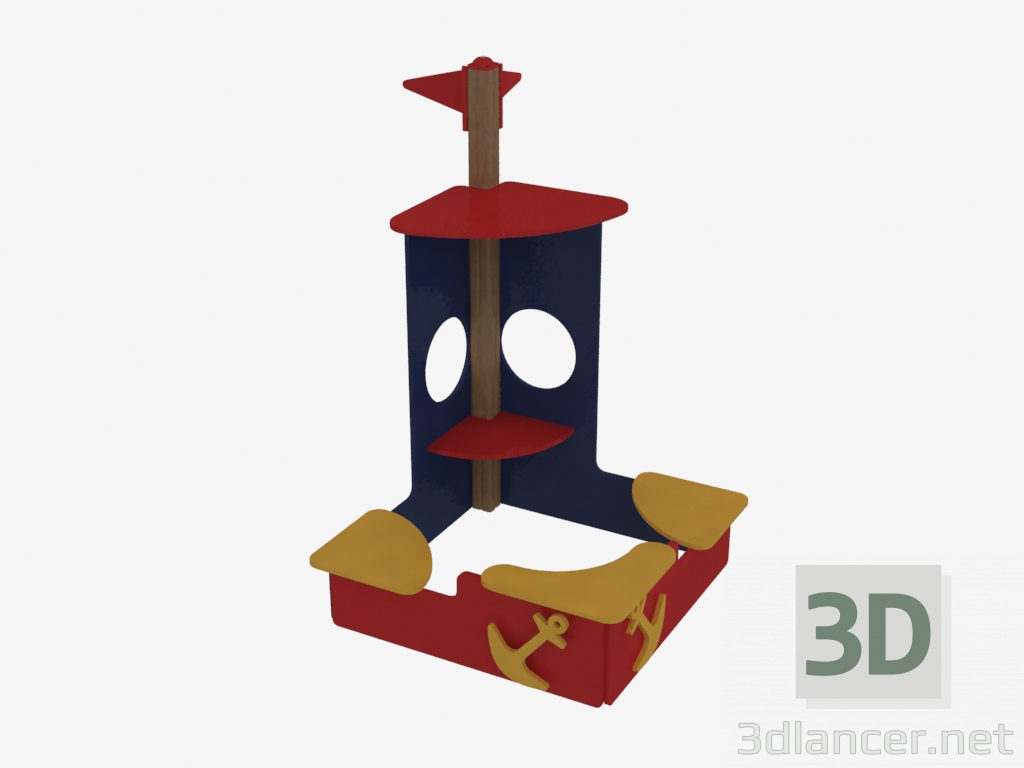 3d model Children's play sandbox (5124) - preview