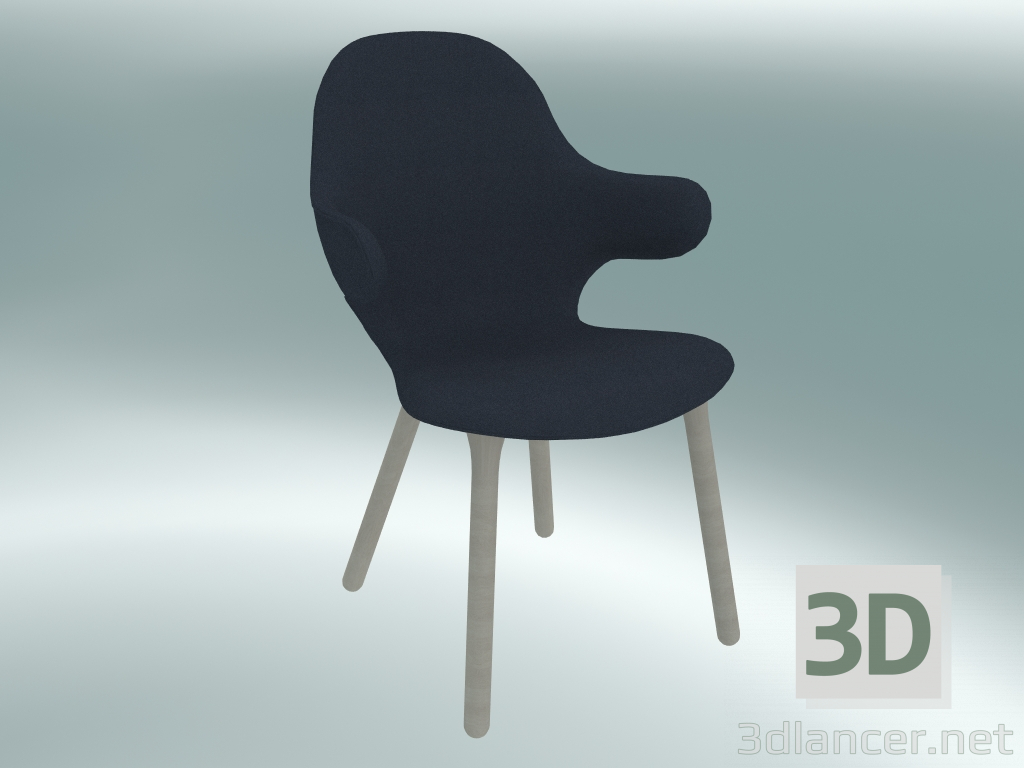 3D Modell Stuhlfang (JH1, 59x58 H 88cm, Weißeiche geölt, Divina - 793) - Vorschau