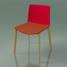 3d model Chair 0308 (4 wooden legs, with a pillow on the seat, natural oak, polypropylene PO00104) - preview