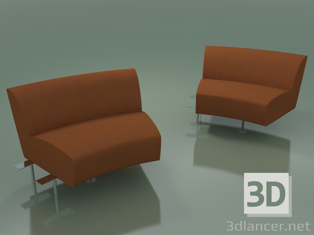 3d model Internal corner central module 2820 (30 °, LU1) - preview