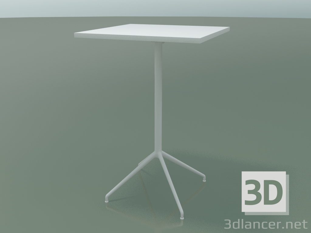 3d model Mesa cuadrada 5714, 5731 (H 105 - 69x69 cm, desplegada, blanca, V12) - vista previa