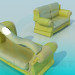 3D Modell Sofas als Einheit - Vorschau