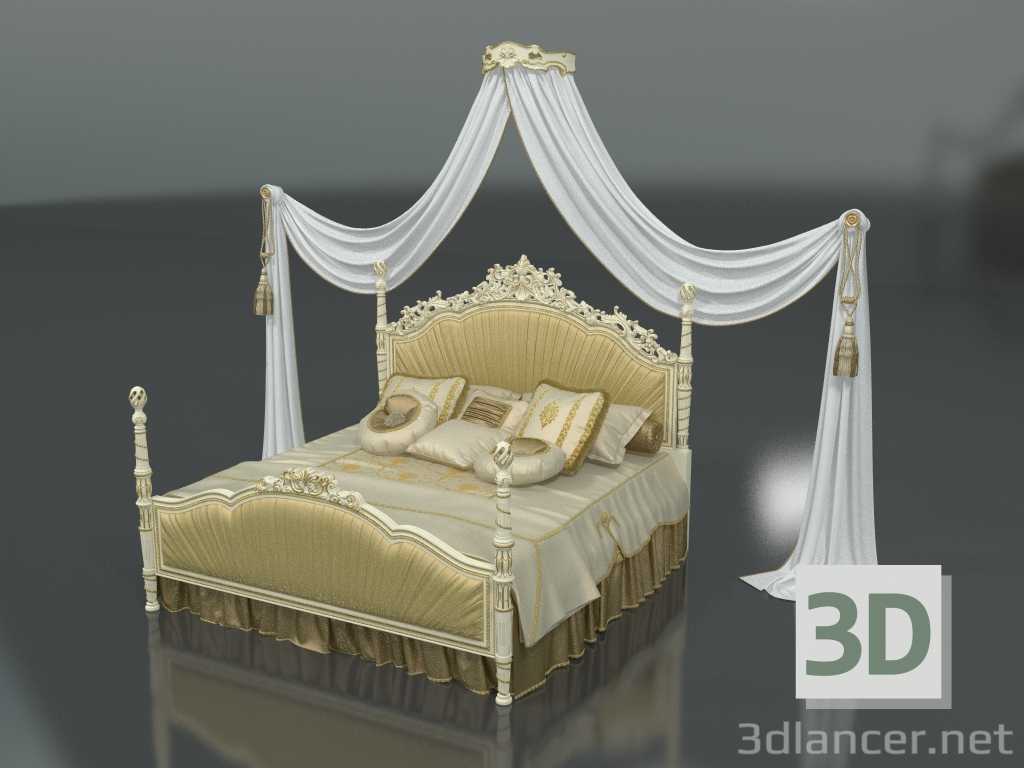 Modelo 3d Cama de casal (art. 14214) - preview